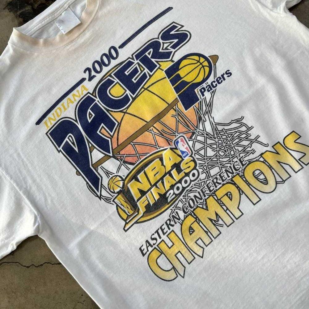 2000 Indiana Pacers Tee Retro Nba Finals Eastern Conference Shirt - Picture 1 of 4